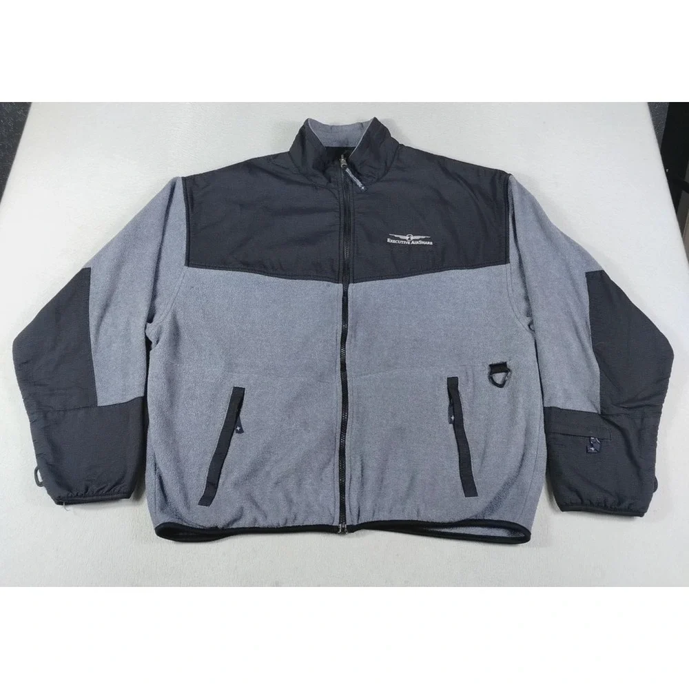 Colorado Clothing Jacket Mens XL Gray Fleece Full Zip Executive AirShare Logo